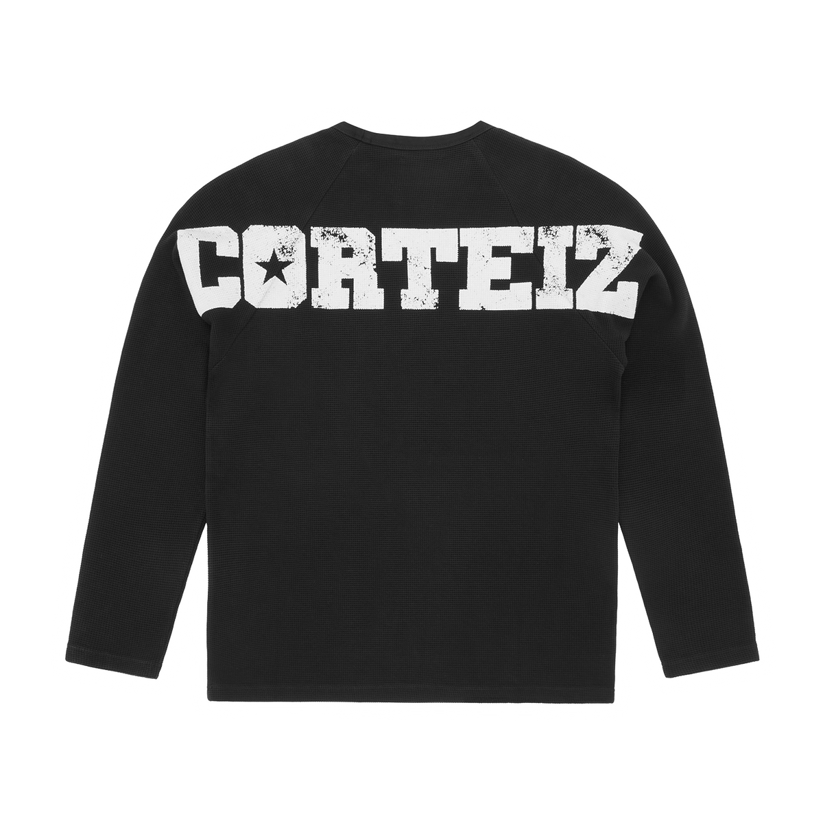 STAR RAGLAN WAFFLE THERMAL [BLACK] Hoodie product image