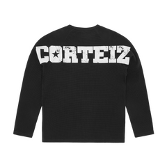 STAR RAGLAN WAFFLE THERMAL [BLACK] Hoodie product image