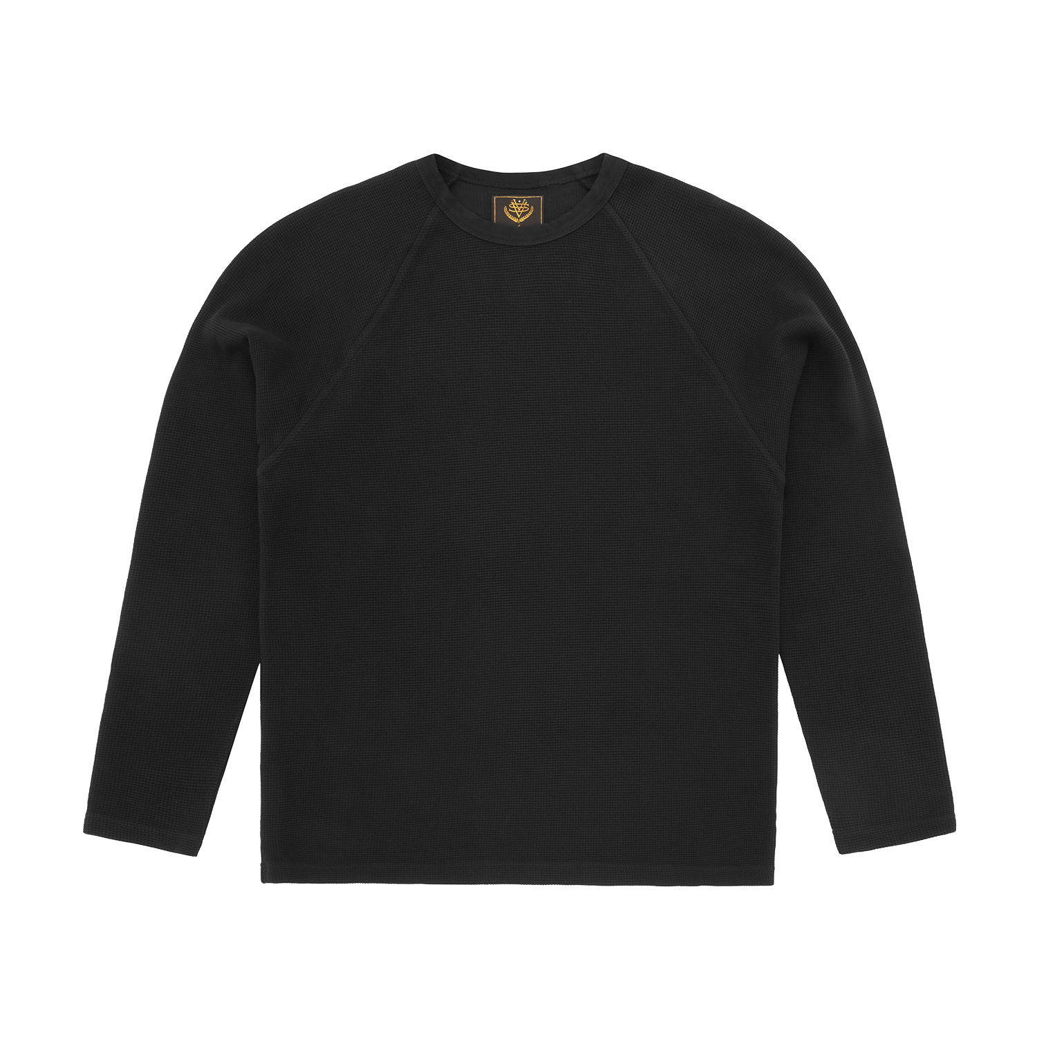 STAR RAGLAN WAFFLE THERMAL [BLACK] Hoodie alternate view