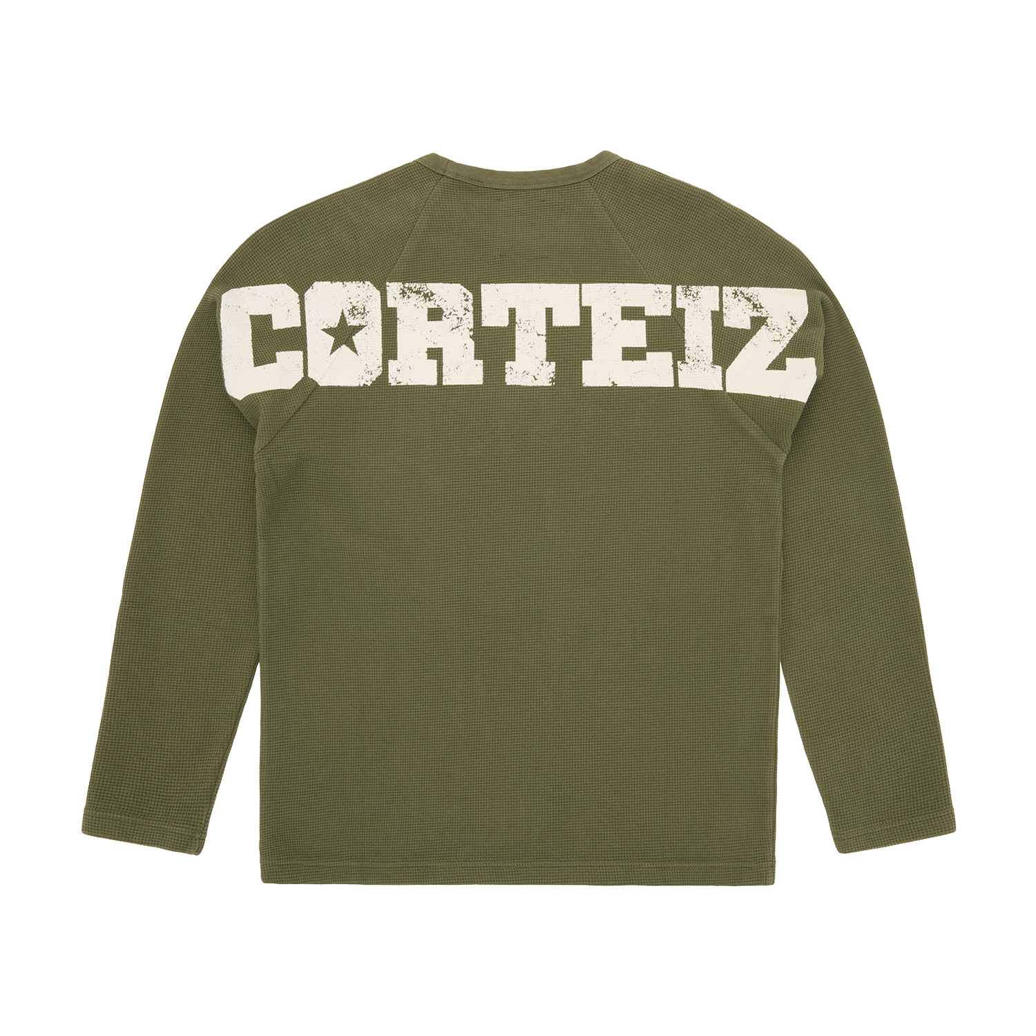 STAR RAGLAN WAFFLE THERMAL [OLIVE] Hoodie product image