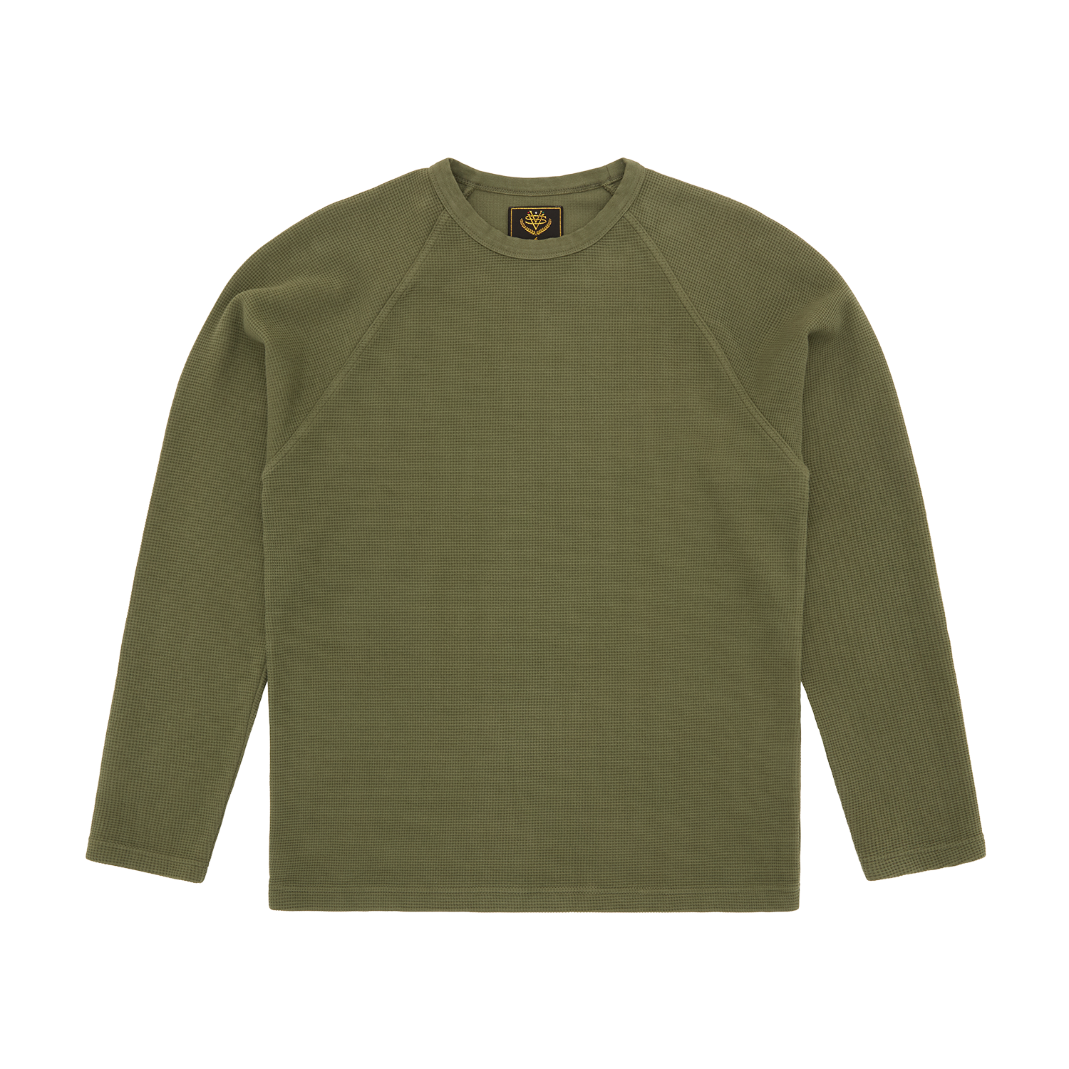 STAR RAGLAN WAFFLE THERMAL [OLIVE] Hoodie alternate view