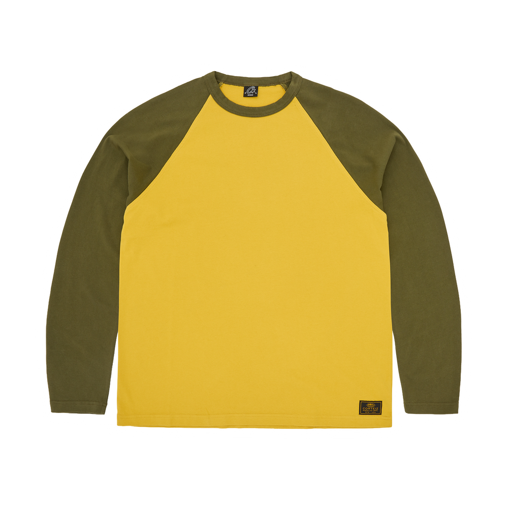 STENCIL RAGLAN LS [GOLD/OLIVE] Hoodie product image