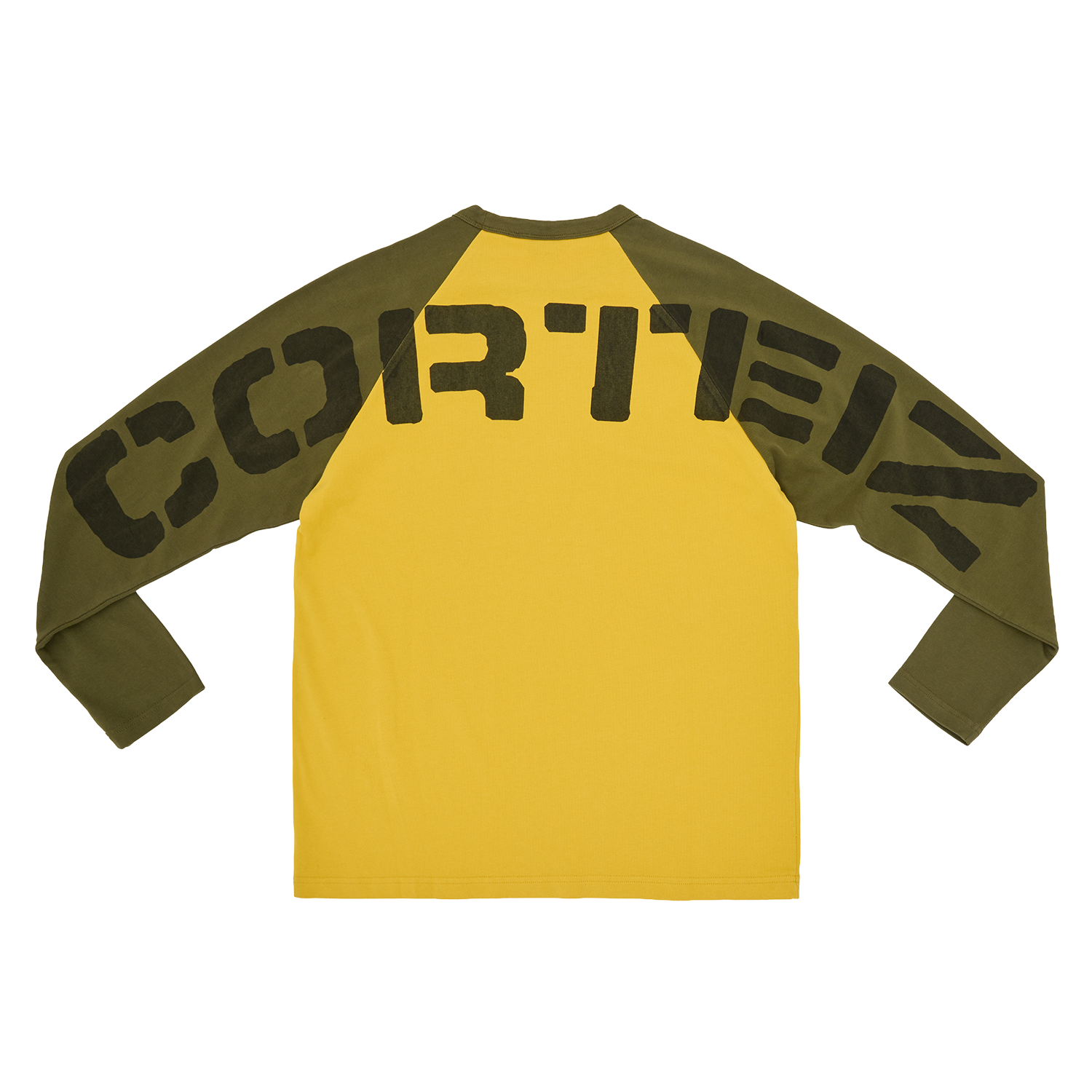 STENCIL RAGLAN LS [GOLD/OLIVE] Hoodie alternate view