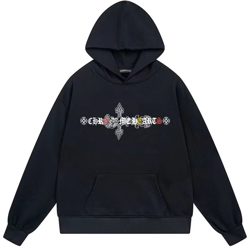 Chrome Hearts Artistic Cross Hoodie Black back/alternate view