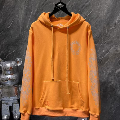 Chrome Hearts Orange Chrome Heart Hoodie back/alternate view