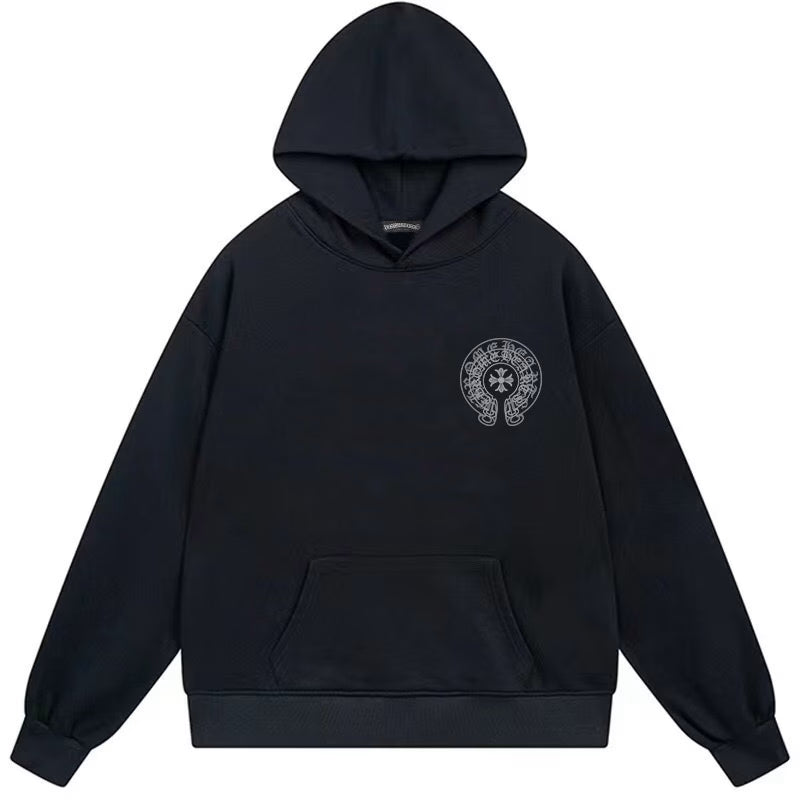 Chrome Hearts Cross Horseshoe Hoodie Black back/alternate view