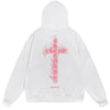 Chrome Hearts Pink Flame Cross White Hoodie product image