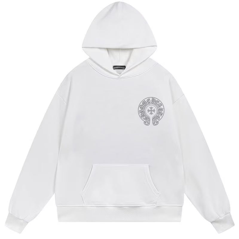 Chrome Hearts Cross Horseshoe Hoodie White back/alternate view