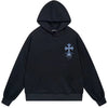 Chrome Hearts Blue Cross Black Hoodie back/alternate view