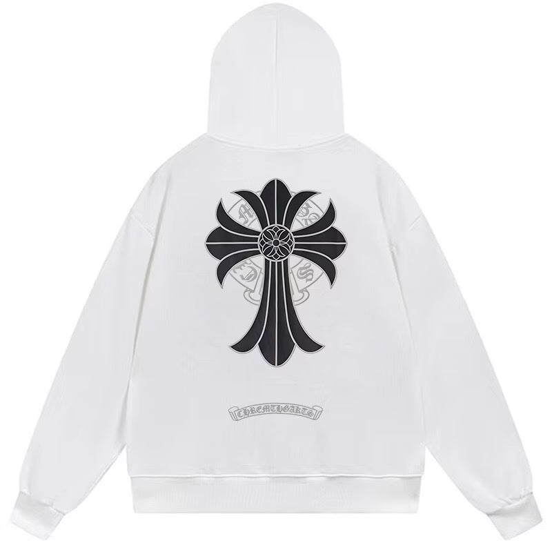 Chrome Hearts Floral Cross Hoodie White product image