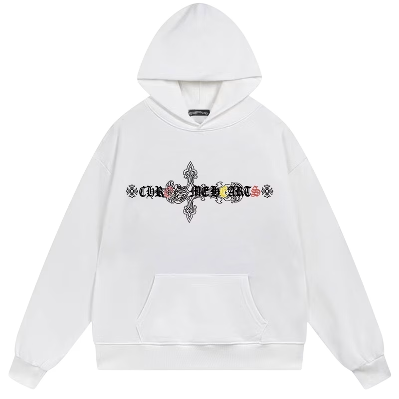 Chrome Hearts Artistic Cross Hoodie White back/alternate view