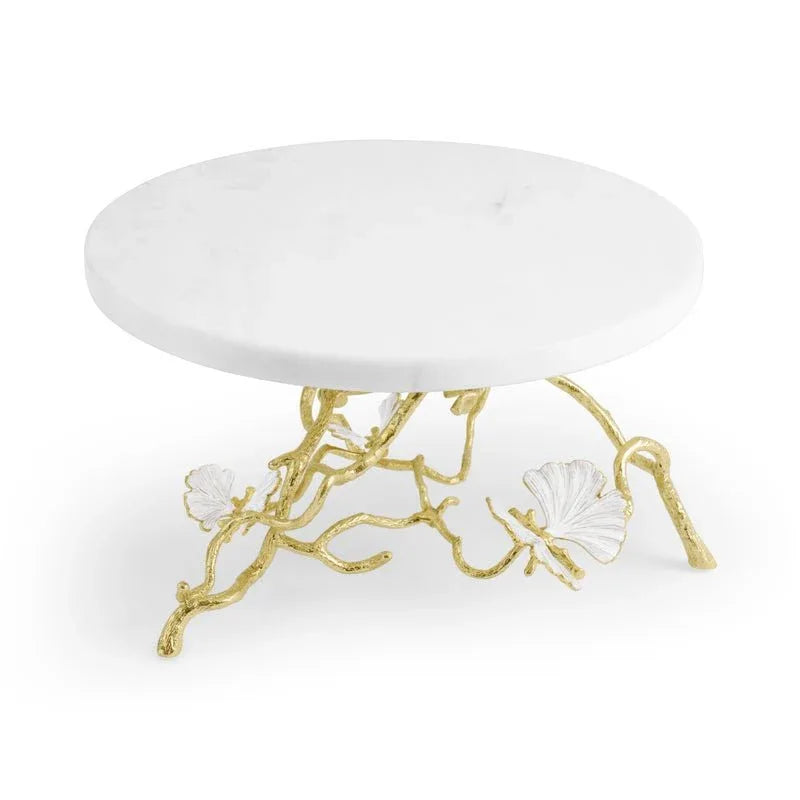 Butterfly Gingko Gold Cake Stand