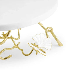 Butterfly Gingko Gold Cake Stand