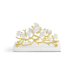 Butterfly Gingko Gold Vertical Napkin Holder