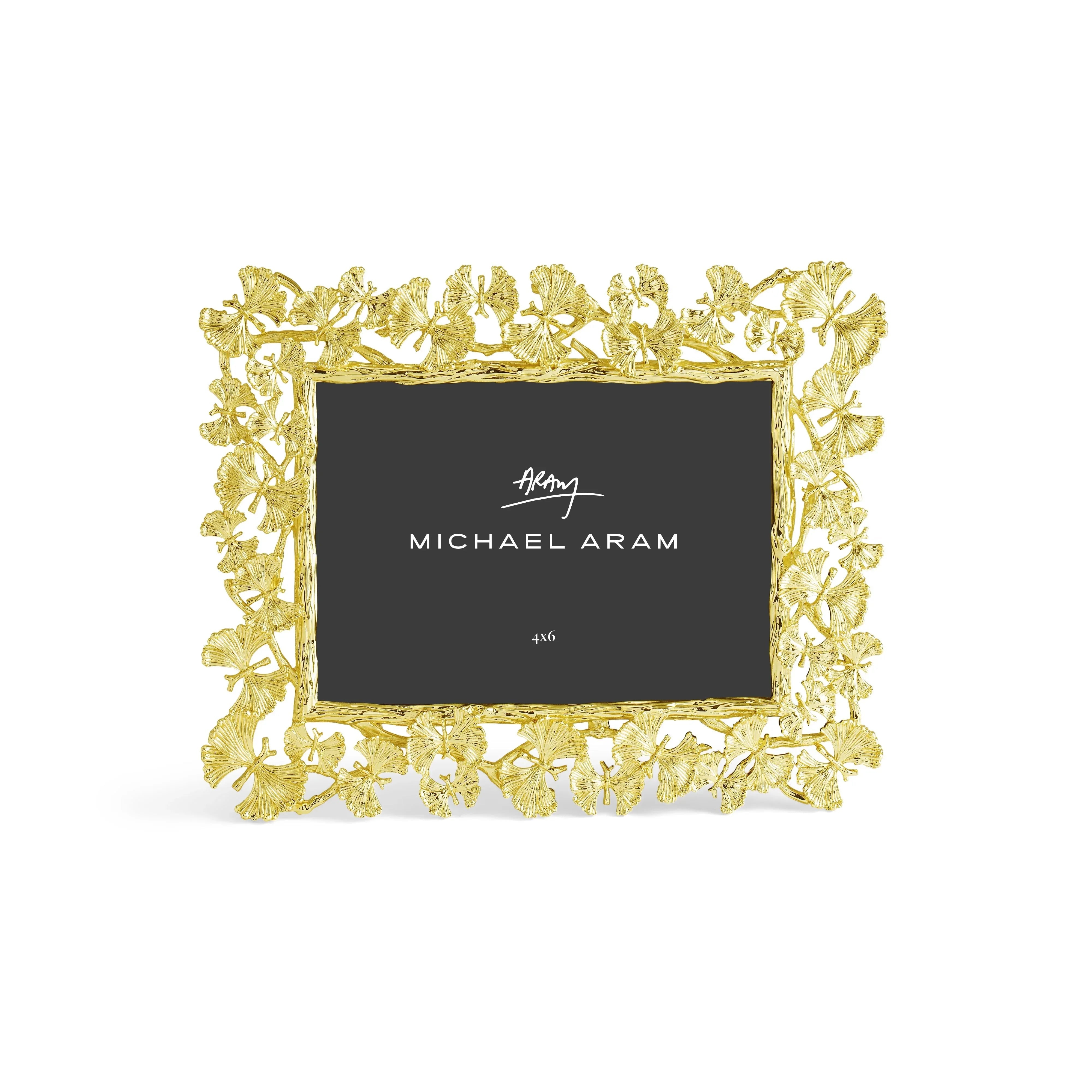 Butterfly Ginkgo Gold Sculpted Frame 4x6