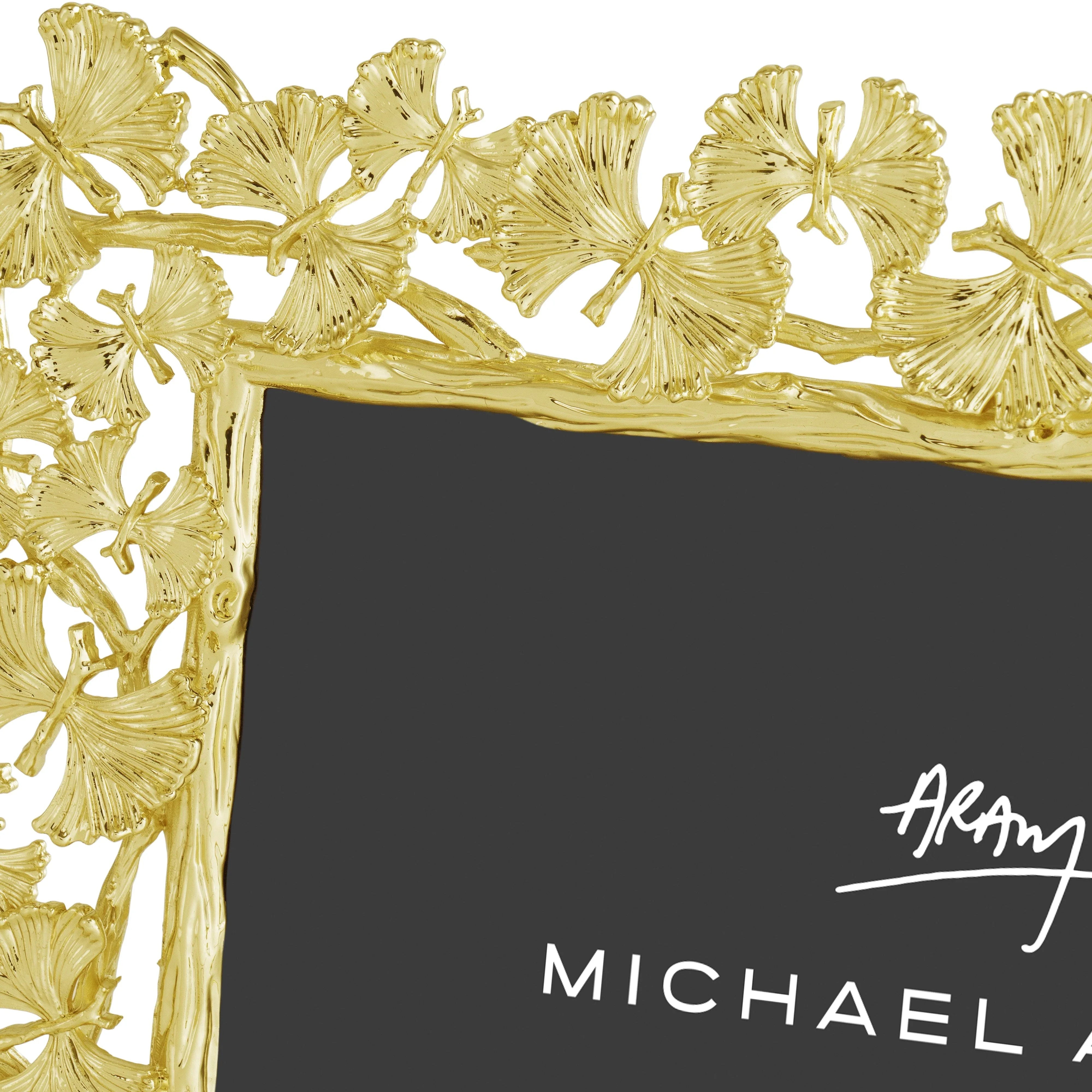 Butterfly Ginkgo Gold Sculpted Frame 4x6