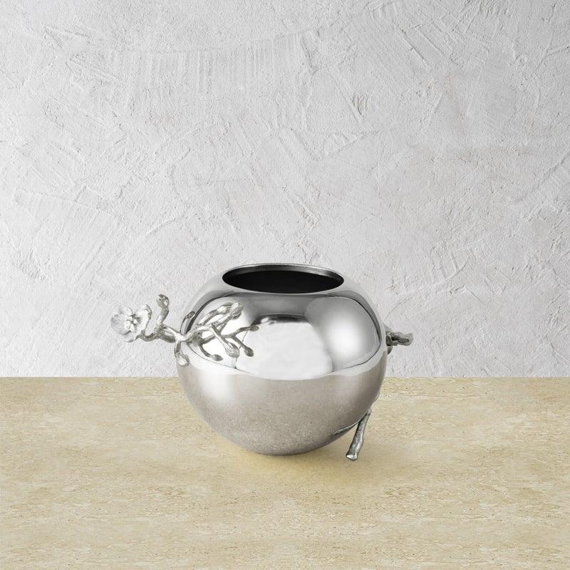 Silver Orchid Rose Bowl