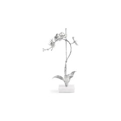 Silver Orchid Stem Sculpture Small