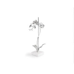 Silver Orchid Stem Sculpture Small