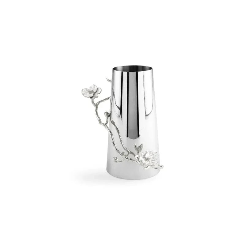 Silver Orchid Vase