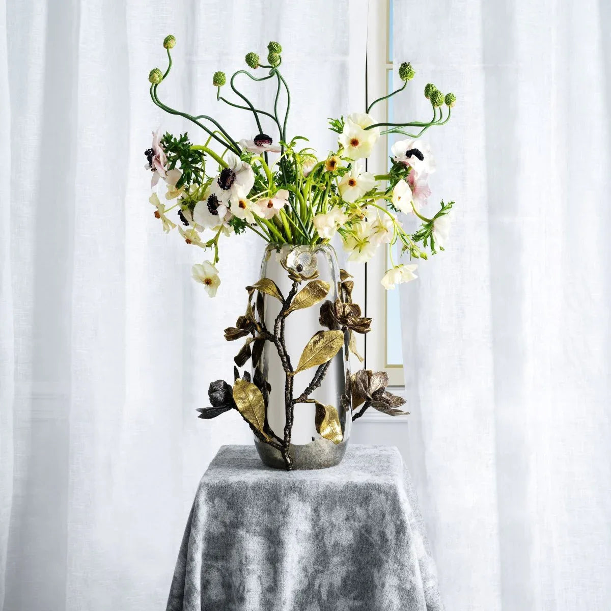 Vintage Bloom Centerpiece Vase